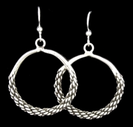 Slemmedal Norway Sterling Silver Hoop Earrings