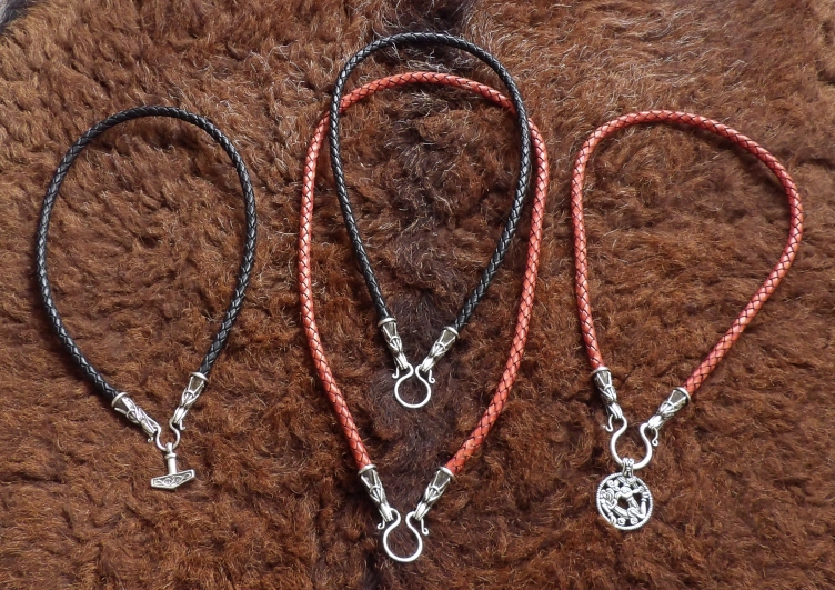 Braided Leather Viking Necklaces